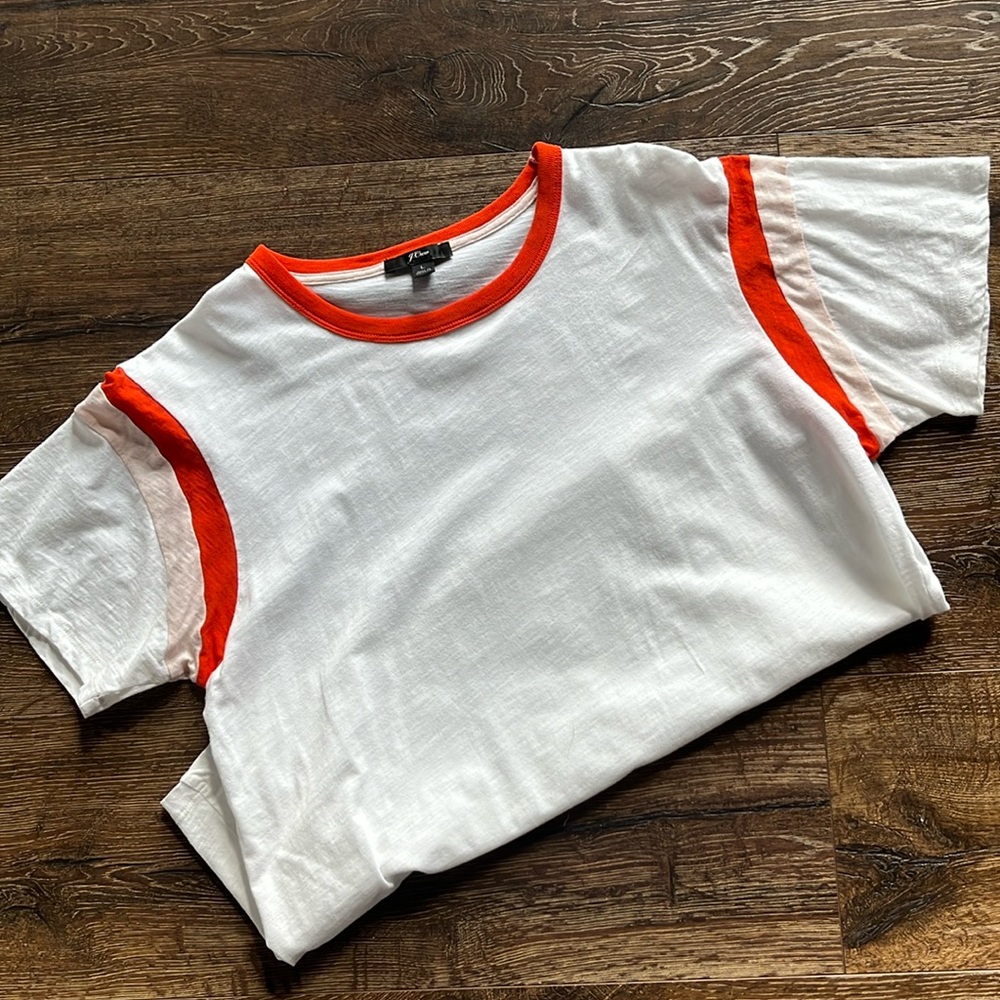 J crew detailed white T-shirt!!!!